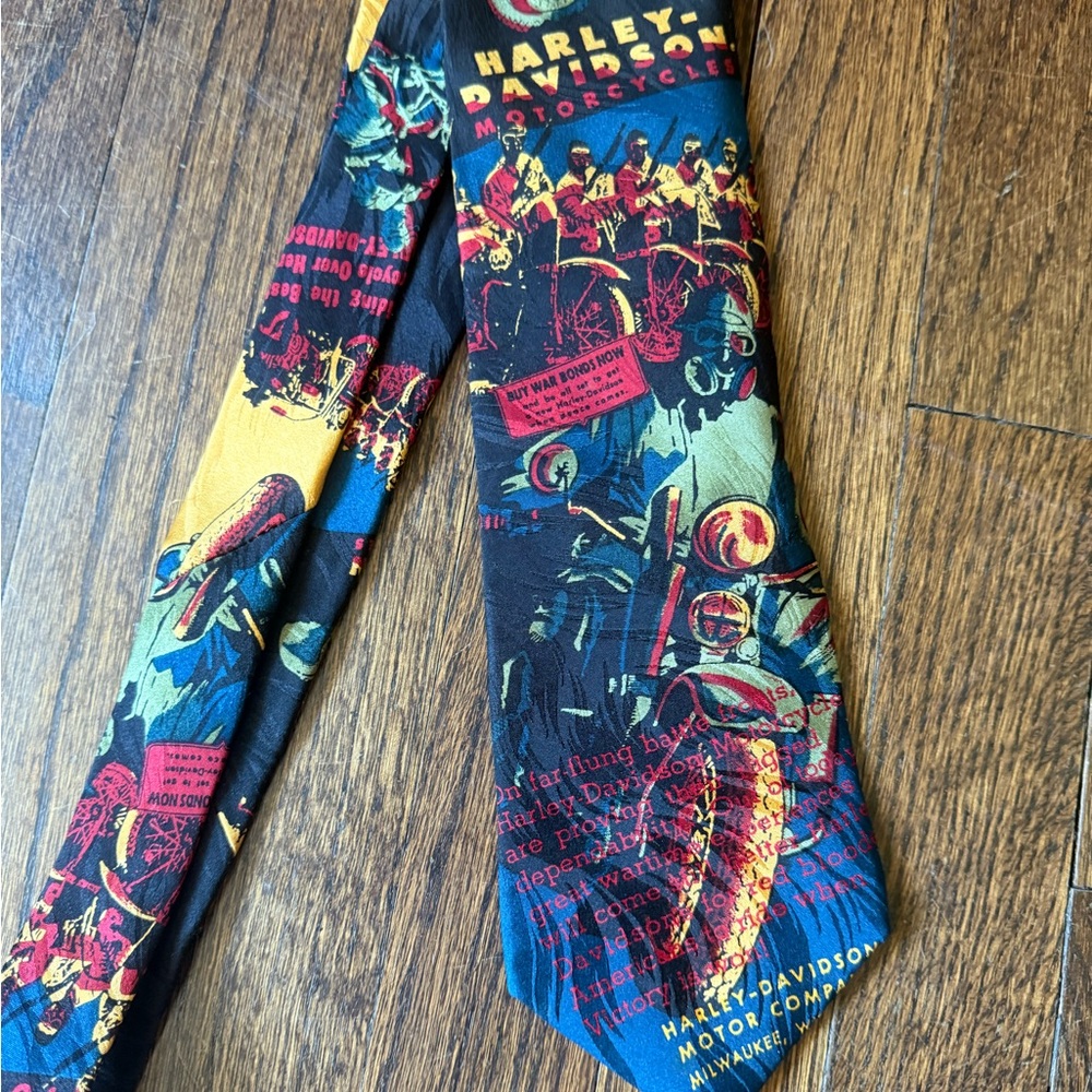 Vintage Harley-Davidson 100% Silk 1994 Tie